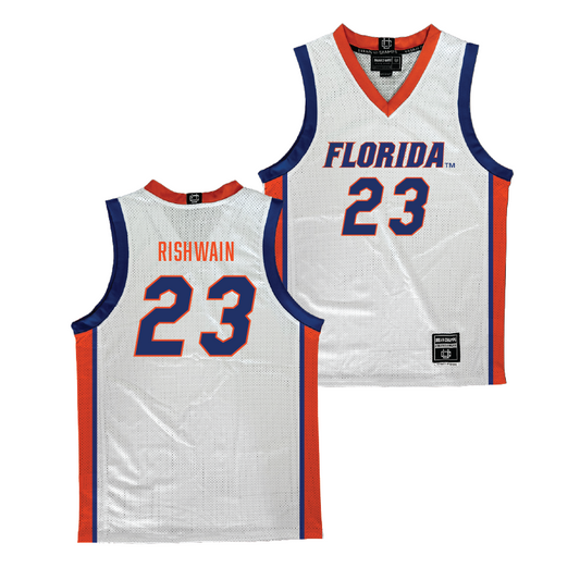 Florida Men's Basketball White Jersey - Julian Rishwain | #23