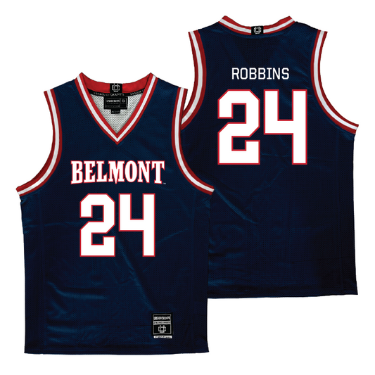 Belmont Men's Basketball Navy Jersey - Keith Robbins | #24