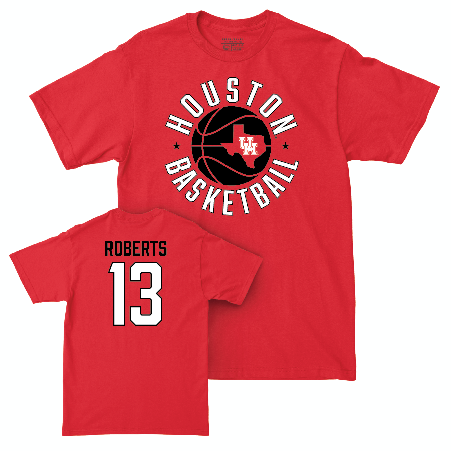 Houston Men's Basketball Red Hardwood Tee - J'wan Roberts