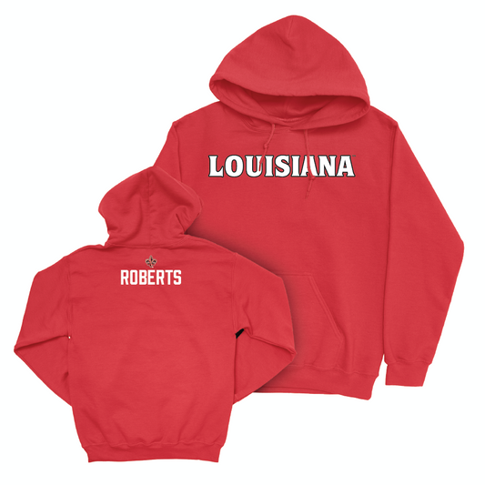 Louisiana Women's Track & Field Red Wordmark Hoodie  - Lauren Roberts