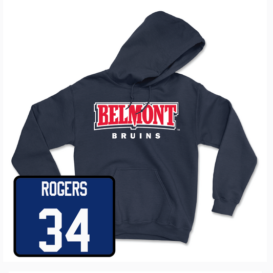 Belmont Baseball Navy Belmont Hoodie   - Cade Rogers