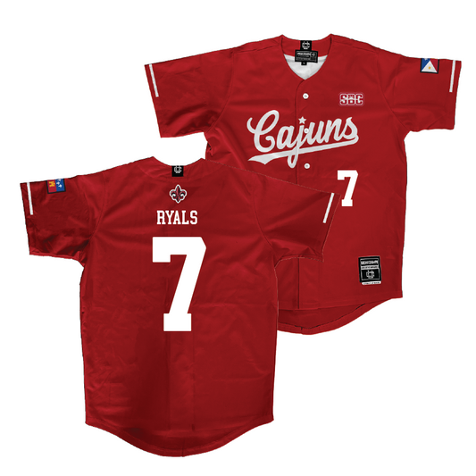 Louisiana Baseball Red Vintage Jersey  - Colton Ryals