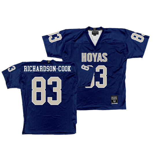 Georgetown Football Navy Jersey - Keynan Richardson-Cook