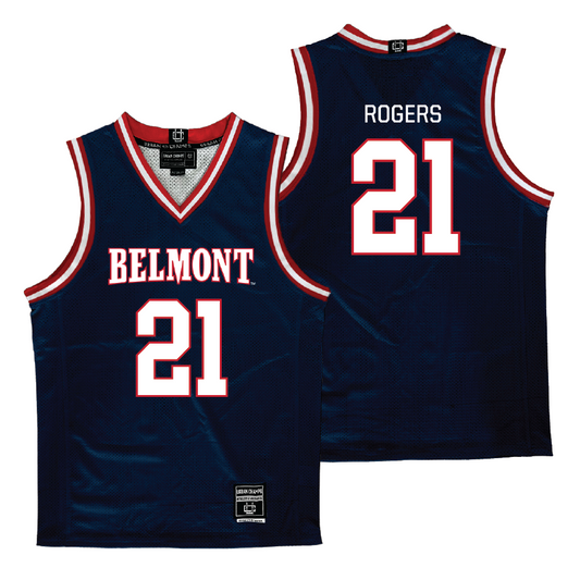 Belmont Men's Basketball Navy Jersey - Brigham Rogers