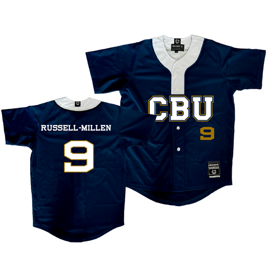CBU Softball Navy Jersey - Malachy Russell-Millen | #9