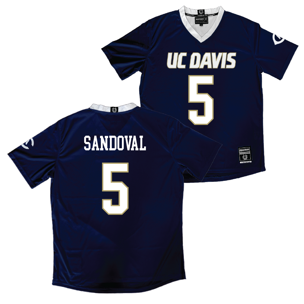UC Davis Women's Navy Soccer Jersey - Karla Sandoval | #5
