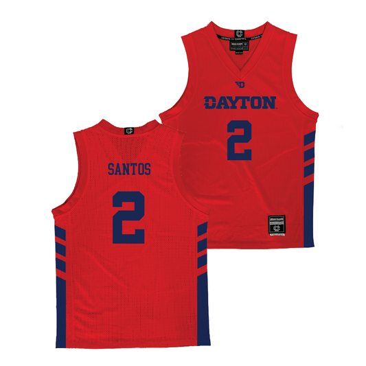 Dayton Men's Basketball Red Jersey - Nate Santos