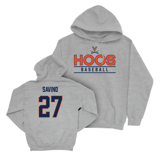 Virginia Baseball Sport Grey Hoos Hoodie  - Joe Savino
