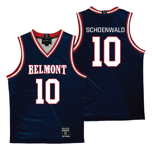 Belmont Women's Basketball Navy Jersey - Blair Schoenwald | #10