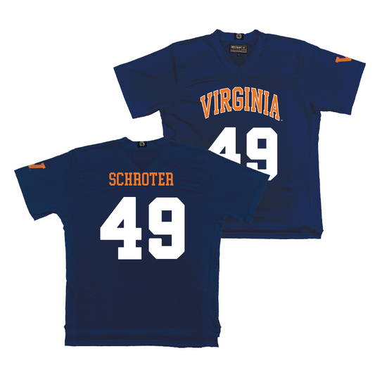Virginia Men's Lacrosse Navy Jersey - John Schroter | #49