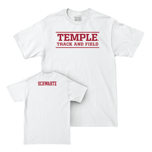 Temple Women's Track & Field White Classic Comfort Colors Tee  - Reagan Schwartz