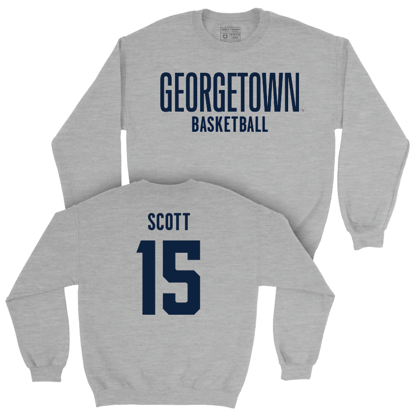 Georgetown Women's Basketball Sport Grey Wordmark Crew  - Brianna Scott