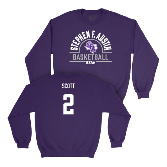 SFA Men's Basketball Purple Arch Crew  - Daeveon Scott