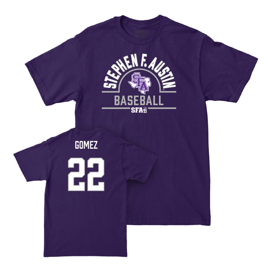SFA Baseball Purple Arch Tee - Alexander Gomez Youth Small