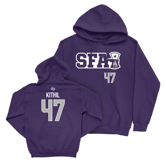 SFA Baseball Purple Sideline Hoodie - Andrew Kithil Youth Small