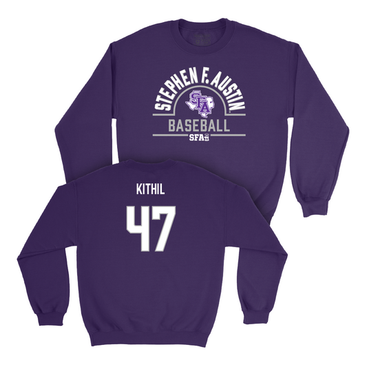 SFA Baseball Purple Arch Crew - Andrew Kithil Youth Small
