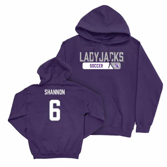 SFA Women's Soccer Purple Staple Hoodie - Ava Shannon Youth Small