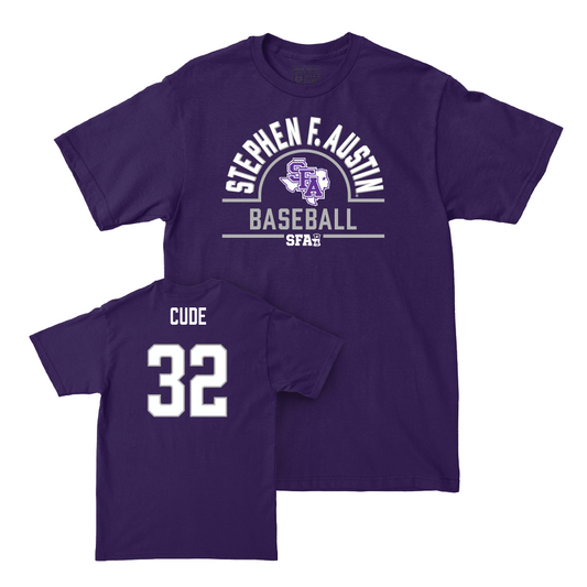 SFA Baseball Purple Arch Tee - Caleb Cude Youth Small