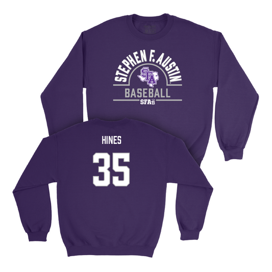 SFA Baseball Purple Arch Crew - Carter Hines Youth Small