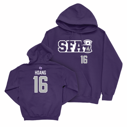 SFA Women's Soccer Purple Sideline Hoodie - Cassidy Hoang Youth Small