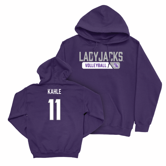 SFA Women's Volleyball Purple Staple Hoodie - Caroline Kahle Youth Small