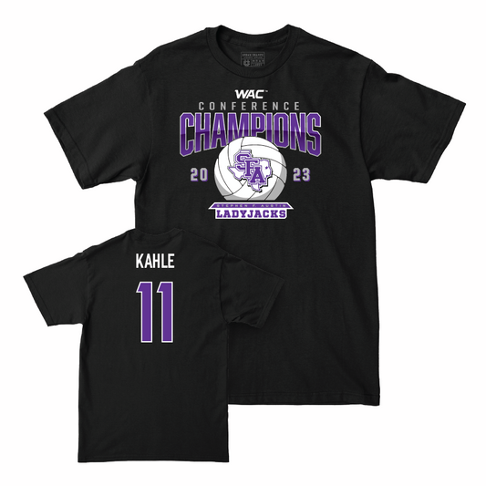 SFA Women's Volleyball Black WAC Champions Tee - Caroline Kahle Youth Small