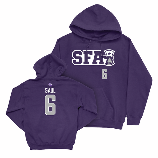SFA Women's Volleyball Purple Sideline Hoodie - Cambry Saul Youth Small