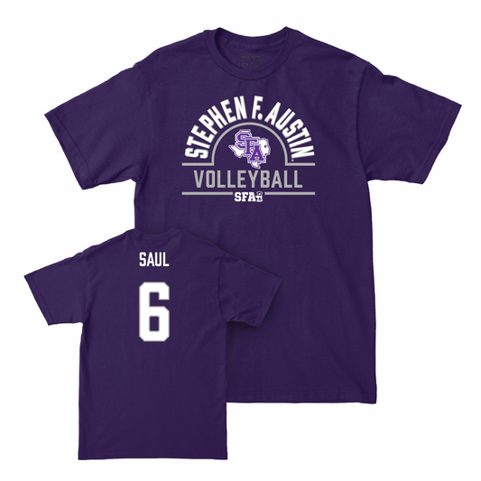 SFA Women's Volleyball Purple Arch Tee - Cambry Saul Youth Small