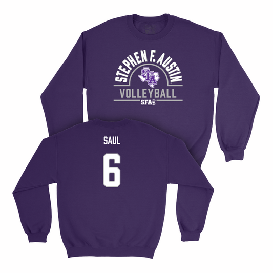 SFA Women's Volleyball Purple Arch Crew - Cambry Saul Youth Small