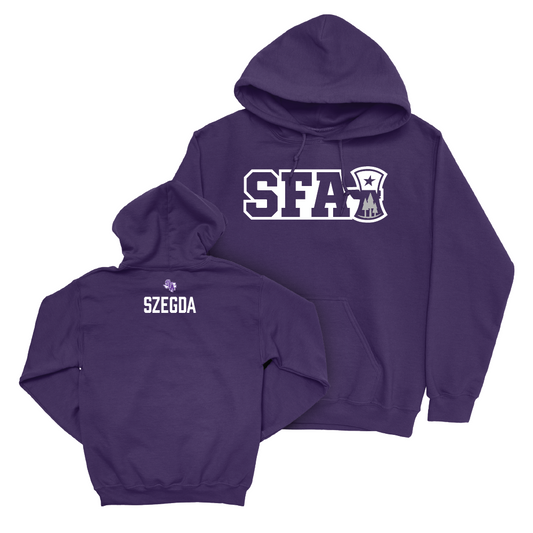 SFA Men's Track & Field Purple Sideline Hoodie - Cole Szegda Youth Small