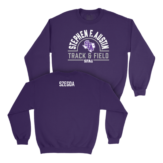 SFA Men's Track & Field Purple Arch Crew - Cole Szegda Youth Small