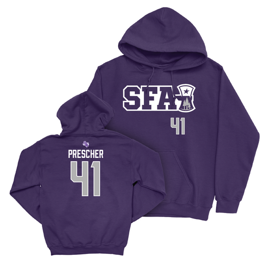 SFA Baseball Purple Sideline Hoodie - Hunter Prescher Youth Small