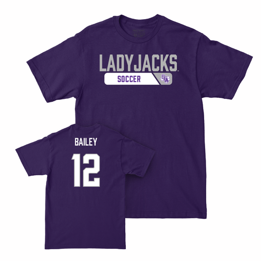 SFA Women's Soccer Purple Staple Tee - Jayme Bailey Youth Small
