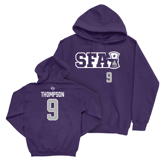 SFA Baseball Purple Sideline Hoodie - Julian Thompson Youth Small