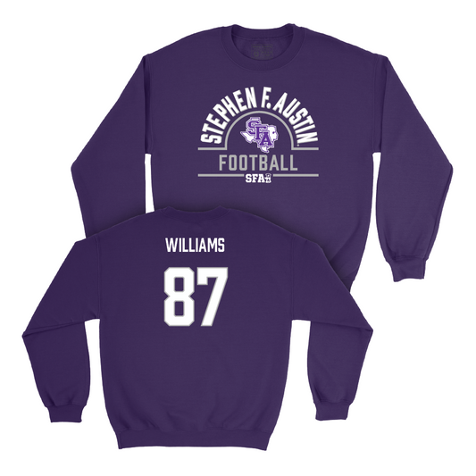 SFA Football Purple Arch Crew - Keshon Williams Youth Small