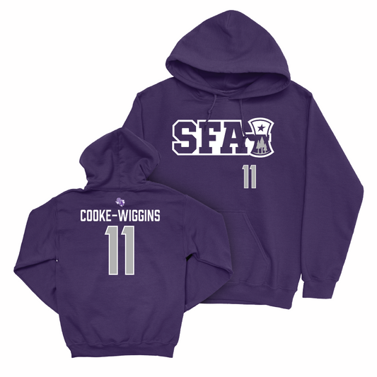 SFA Women's Basketball Purple Sideline Hoodie - Lydia Cooke-Wiggins Youth Small