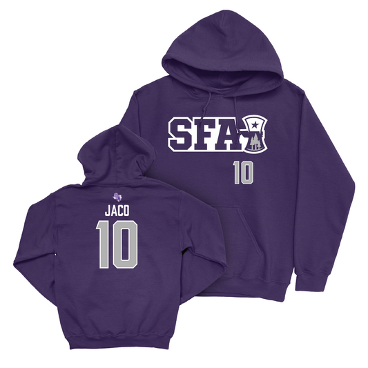 SFA Baseball Purple Sideline Hoodie - Skyler Jaco Youth Small