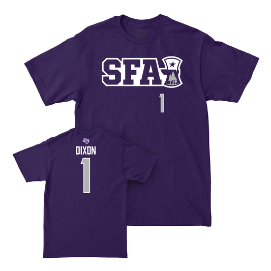 SFA Baseball Purple Sideline Tee - Will Dixon Youth Small