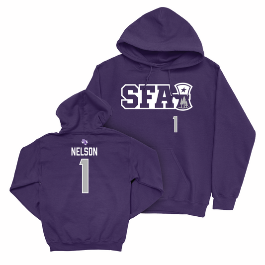 SFA Women's Basketball Purple Sideline Hoodie - Zoe Nelson Youth Small
