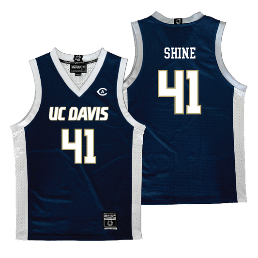 UC Davis Women's Basketball Navy Jersey - Bria Shine | #41