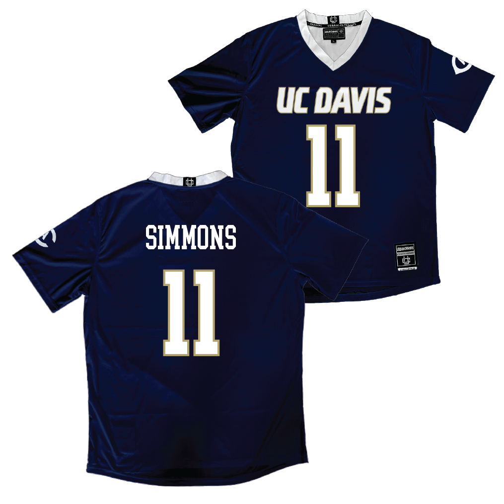 UC Davis Women's Navy Soccer Jersey - Devyn Simmons | #11