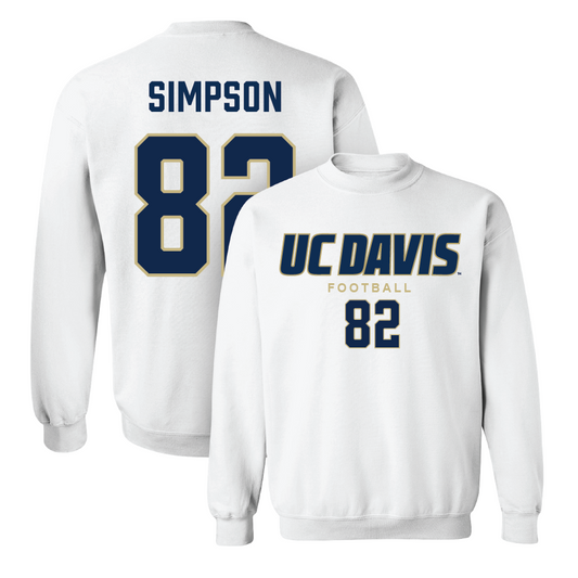 UC Davis Football White Classic Crew - Ian Simpson