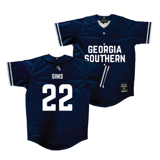 Georgia Southern Softball Navy Jersey - Dixiana Sims