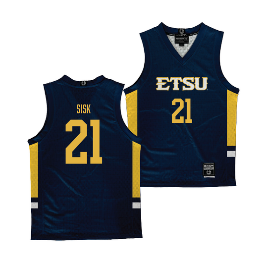 ETSU Blue Men's Basketball Jersey - Gabe Sisk | #21