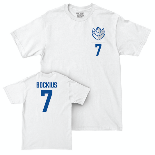 St. Louis Women's Soccer White Logo Comfort Colors Tee - Alyssa Bockius Small