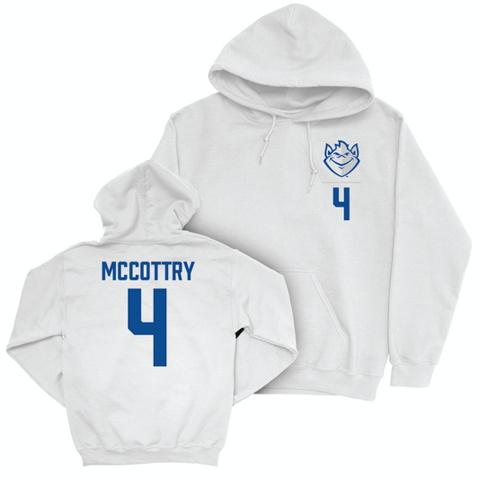 St. Louis Men's Basketball White Logo Hoodie - Amari McCottry Small