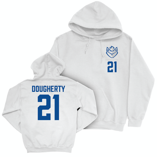 St. Louis Men's Soccer White Logo Hoodie - Cole Dougherty Small