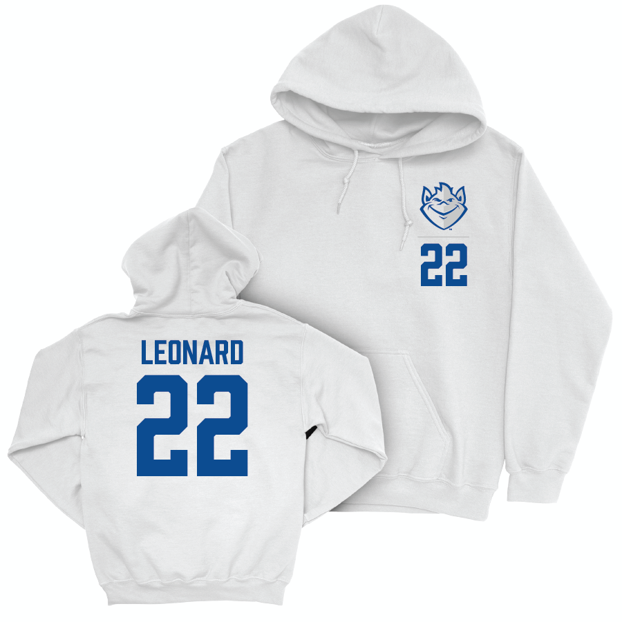 St. Louis Women's Soccer White Logo Hoodie - Caigan Leonard Small