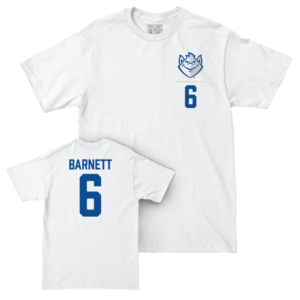 St. Louis Men's Soccer White Logo Comfort Colors Tee - Draven Barnett Small