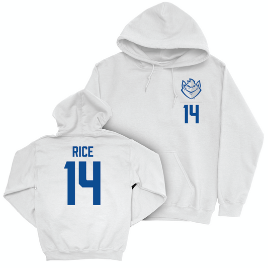 St. Louis Women's Volleyball White Logo Hoodie - Delaney Rice Small
